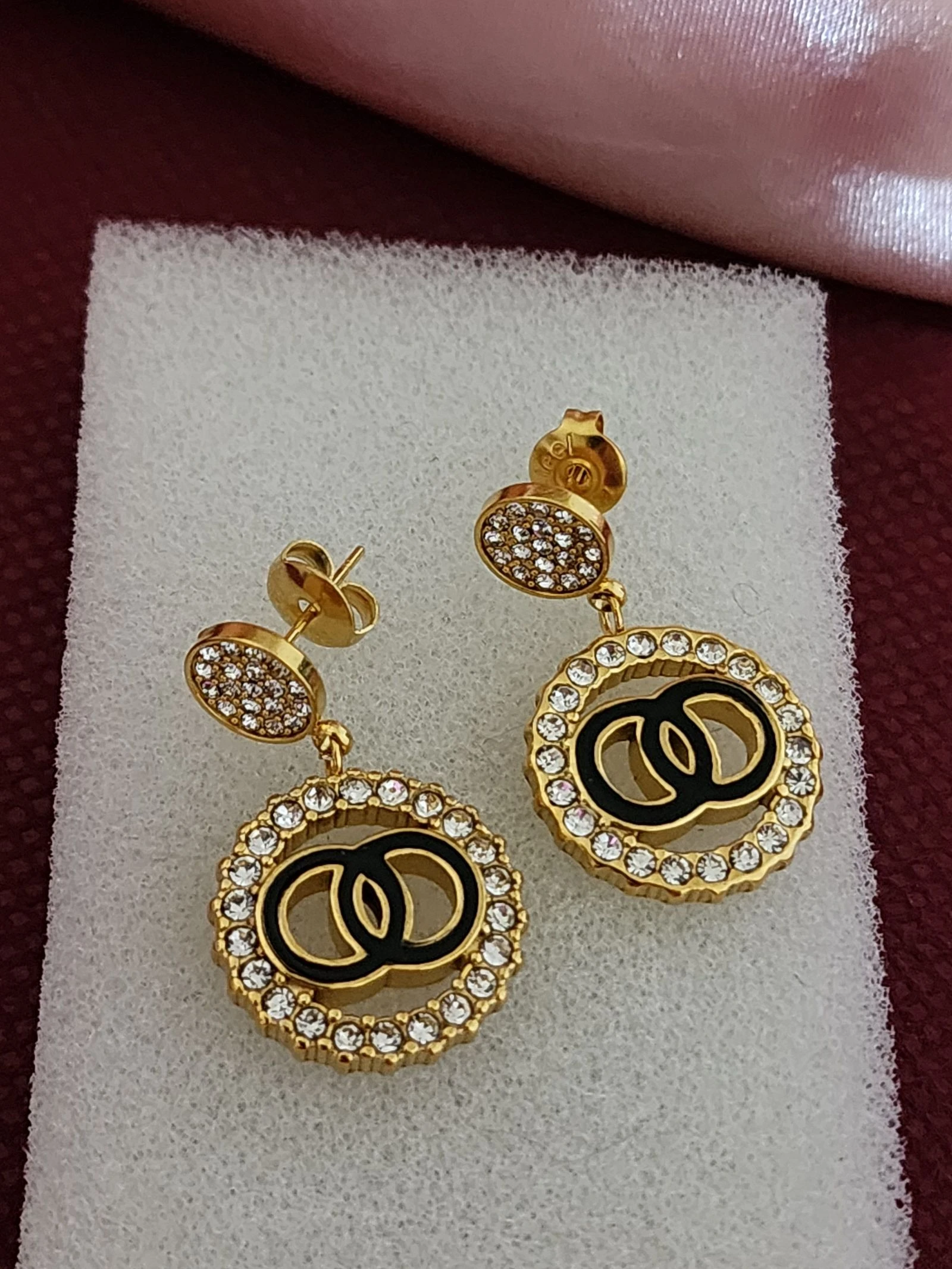Pendientes dorados acero inoxidable  – photo 4
